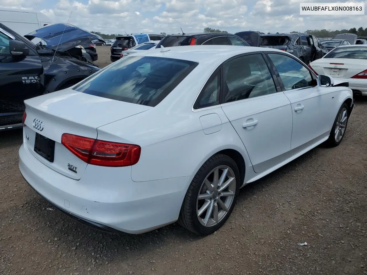 2016 Audi A4 Premium S-Line VIN: WAUBFAFLXGN008163 Lot: 62920395