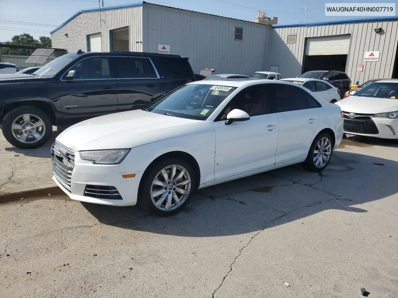 2017 Audi A4 Premium VIN: WAUGNAF40HN007719 Lot: 55495205