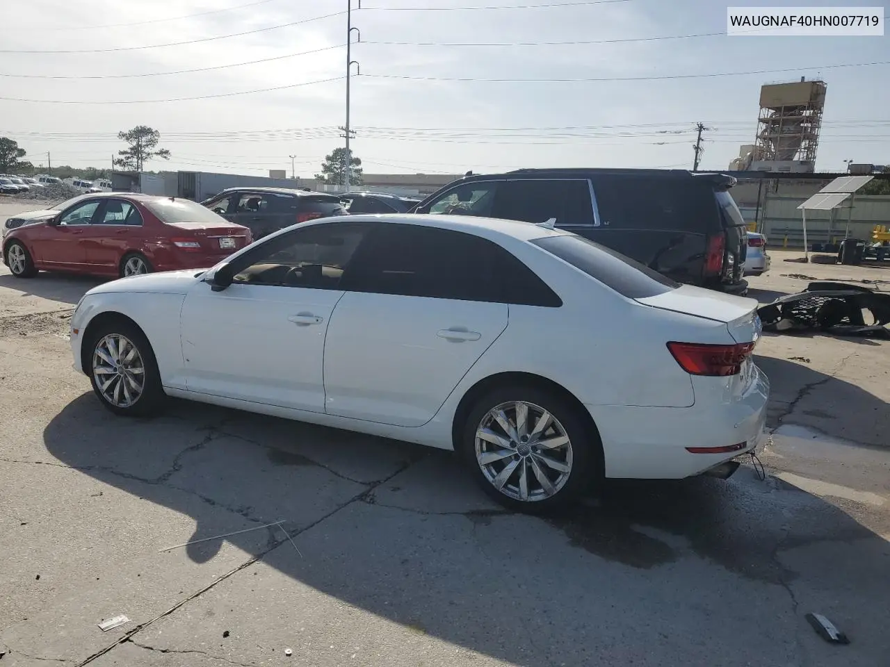 2017 Audi A4 Premium VIN: WAUGNAF40HN007719 Lot: 55495205