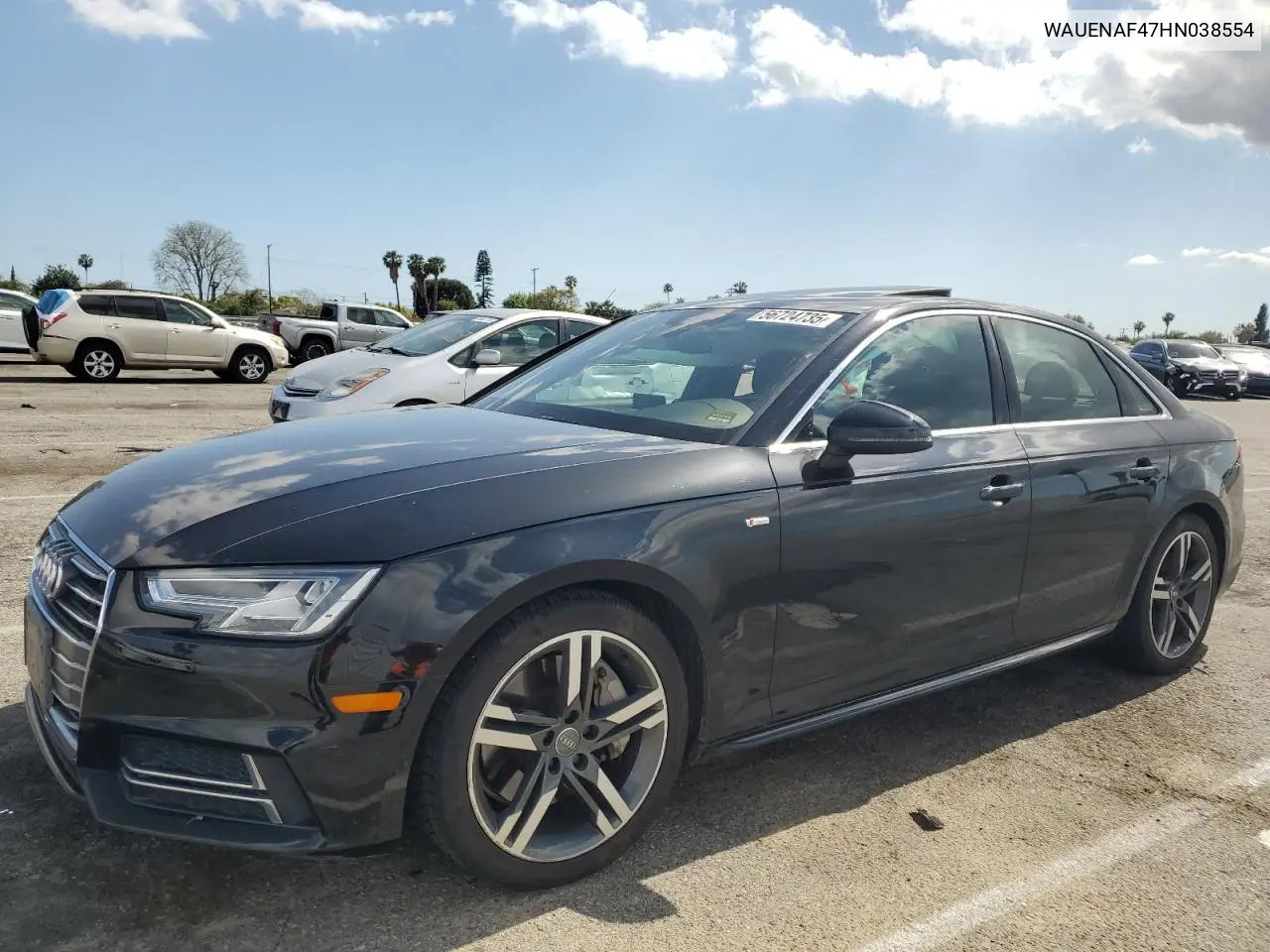 2017 Audi A4 Premium Plus VIN: WAUENAF47HN038554 Lot: 56724735