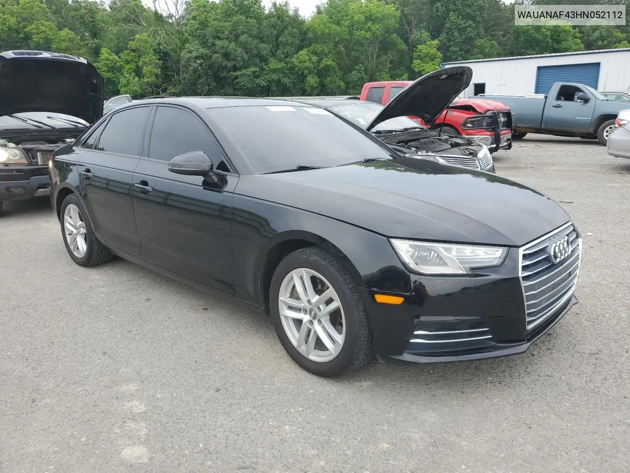 2017 Audi A4 Premium VIN: WAUANAF43HN052112 Lot: 57314155