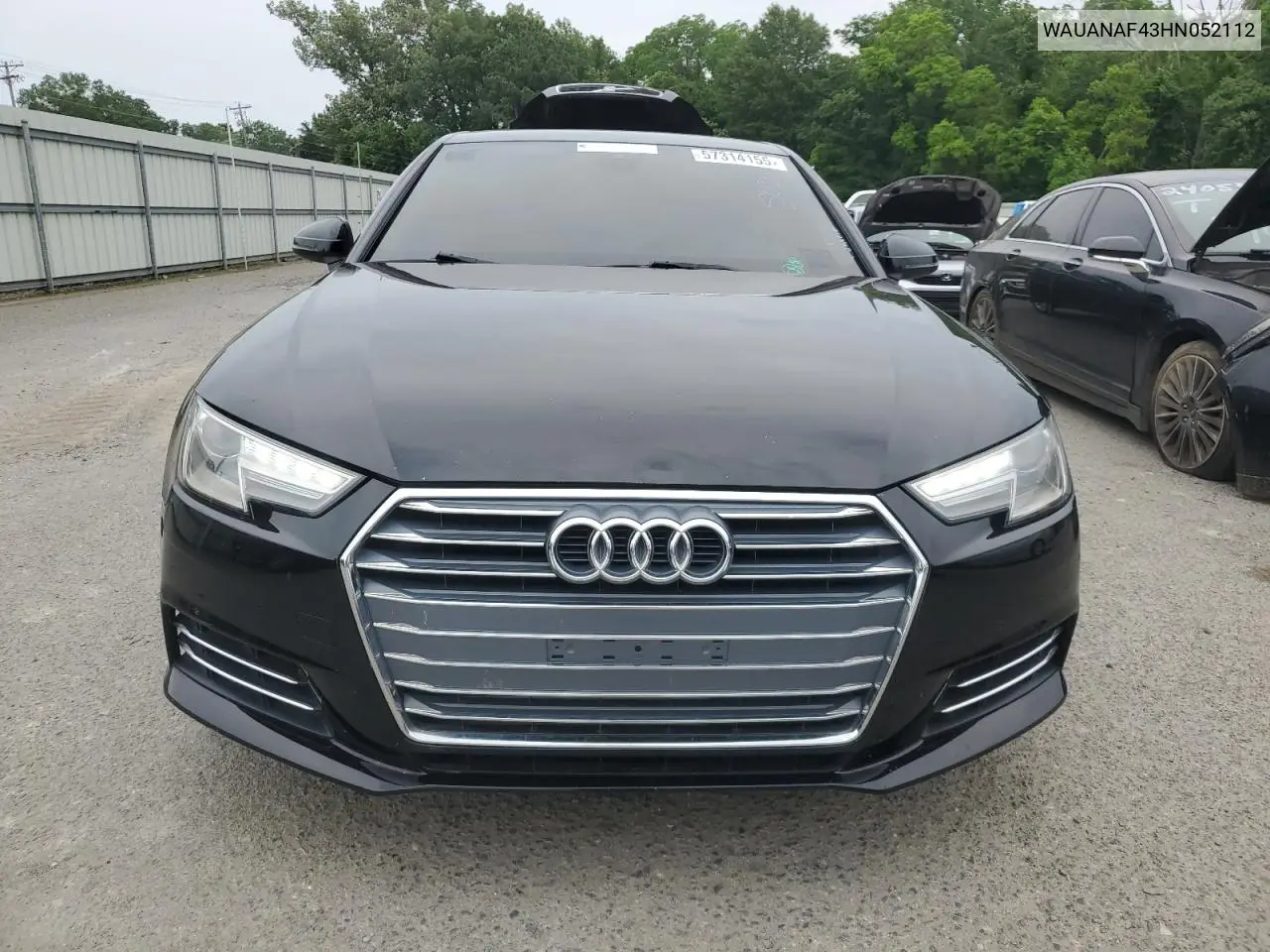 2017 Audi A4 Premium VIN: WAUANAF43HN052112 Lot: 57314155