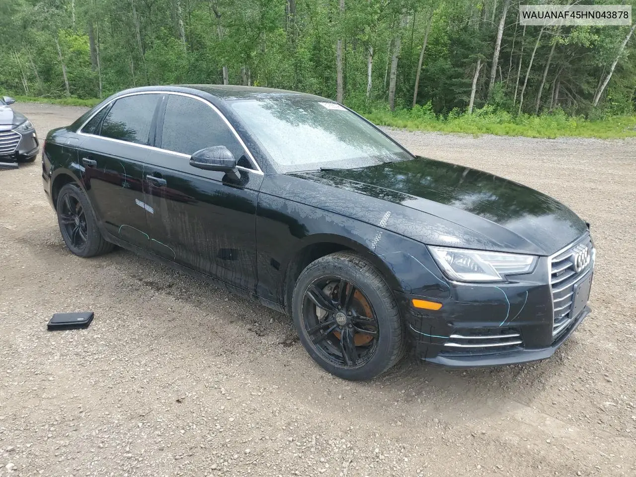 2017 Audi A4 Premium VIN: WAUANAF45HN043878 Lot: 61835095