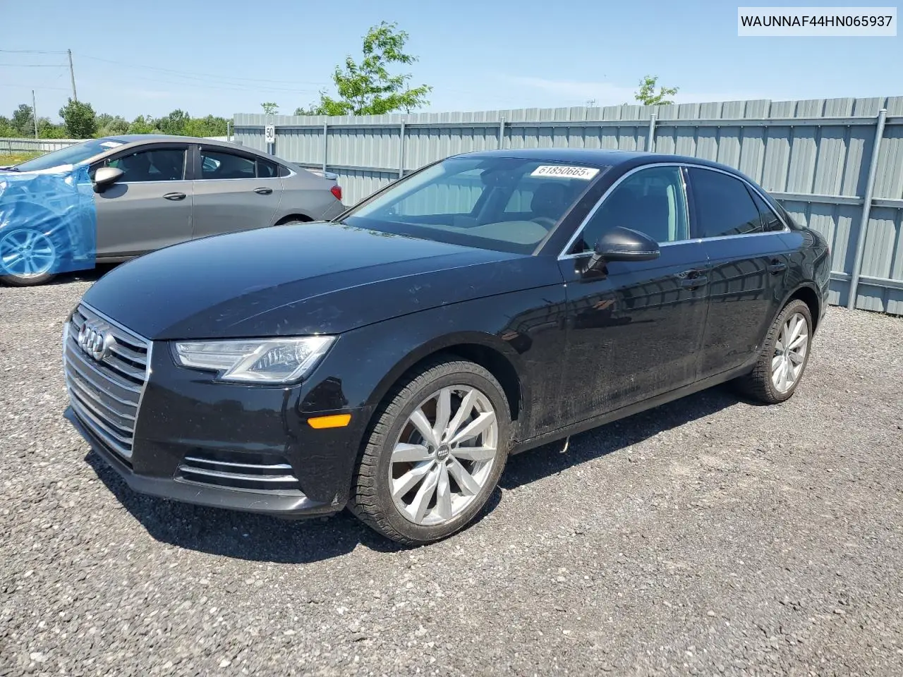 2017 Audi A4 Premium VIN: WAUNNAF44HN065937 Lot: 61850665