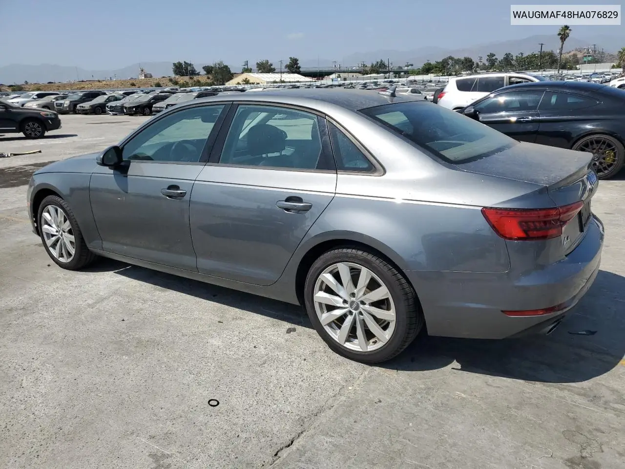 2017 Audi A4 Ultra Premium VIN: WAUGMAF48HA076829 Lot: 62020135