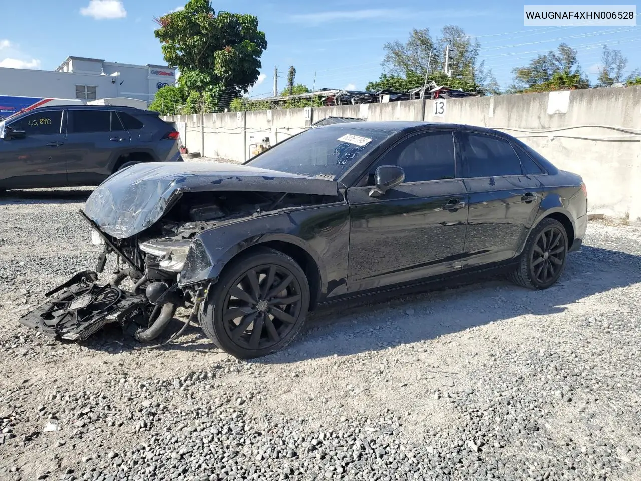 2017 Audi A4 Premium VIN: WAUGNAF4XHN006528 Lot: 62067795