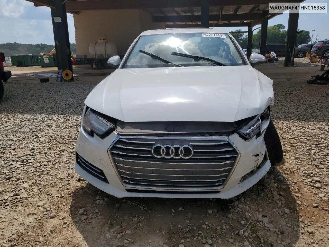 2017 Audi A4 Premium VIN: WAUGNAF41HN015358 Lot: 62257445