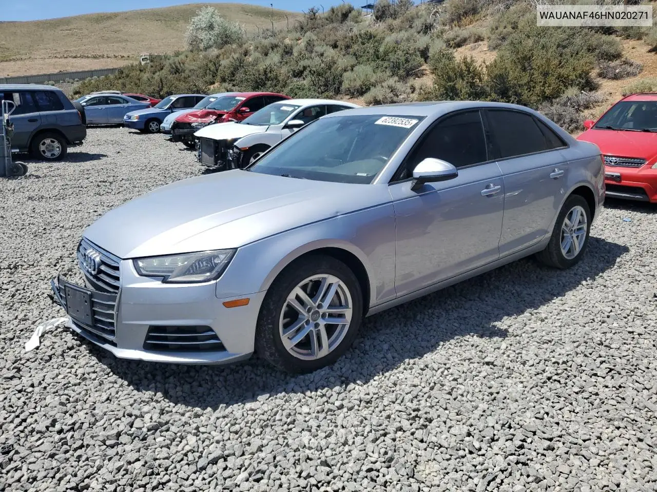 2017 Audi A4 Premium VIN: WAUANAF46HN020271 Lot: 62392535