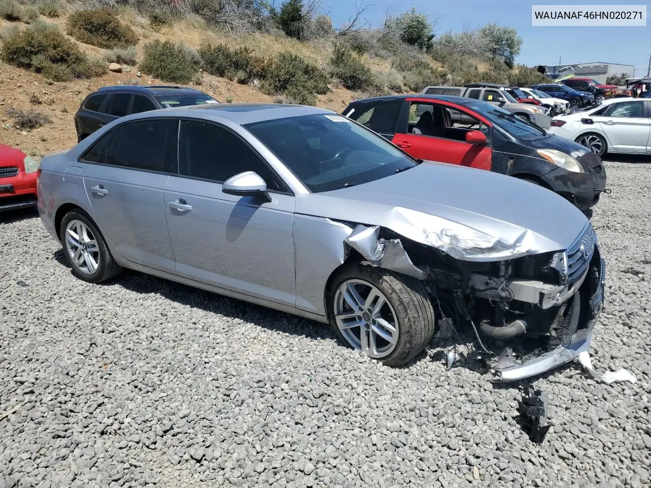 2017 Audi A4 Premium VIN: WAUANAF46HN020271 Lot: 62392535
