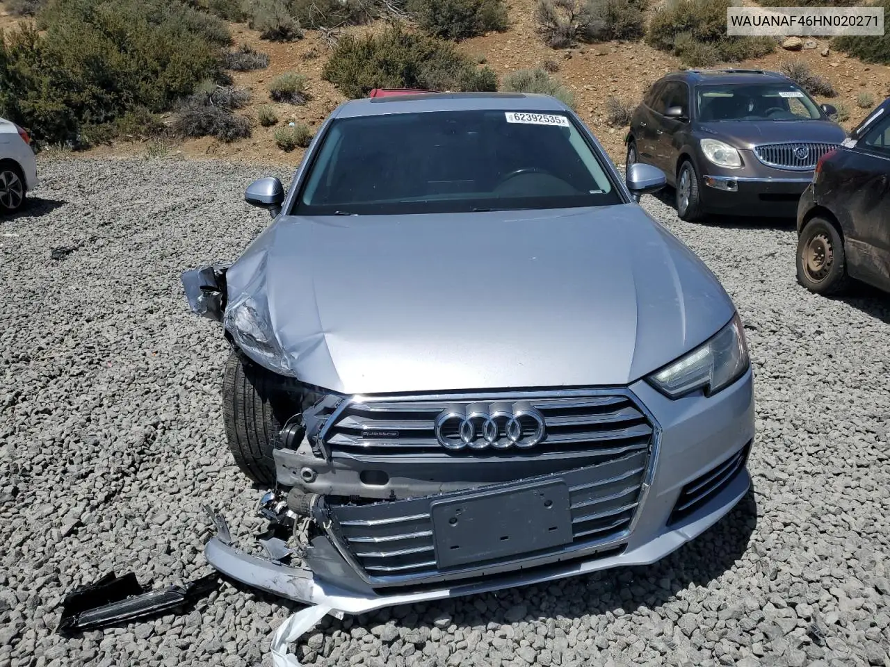 2017 Audi A4 Premium VIN: WAUANAF46HN020271 Lot: 62392535