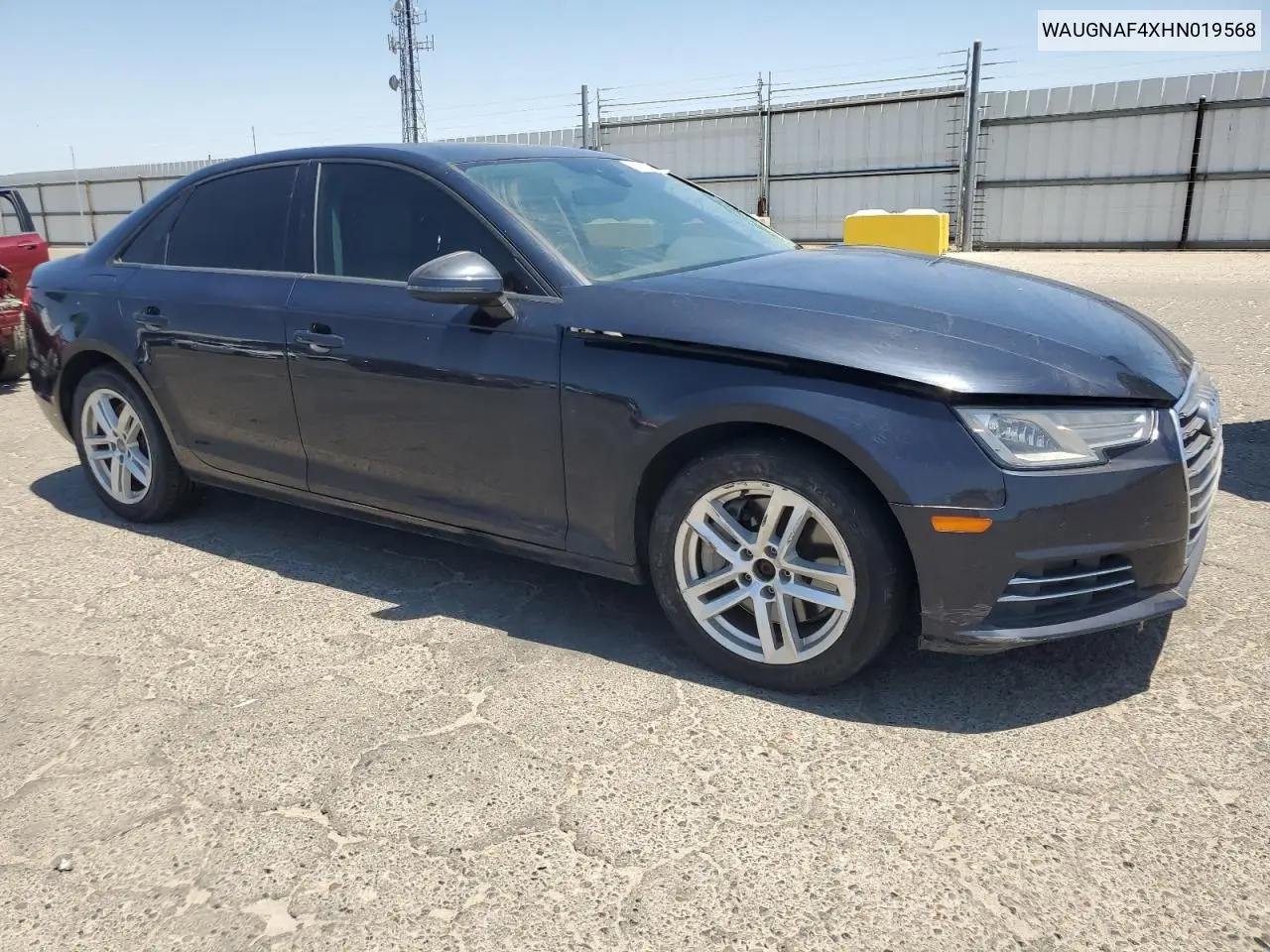 2017 Audi A4 Premium VIN: WAUGNAF4XHN019568 Lot: 62602495