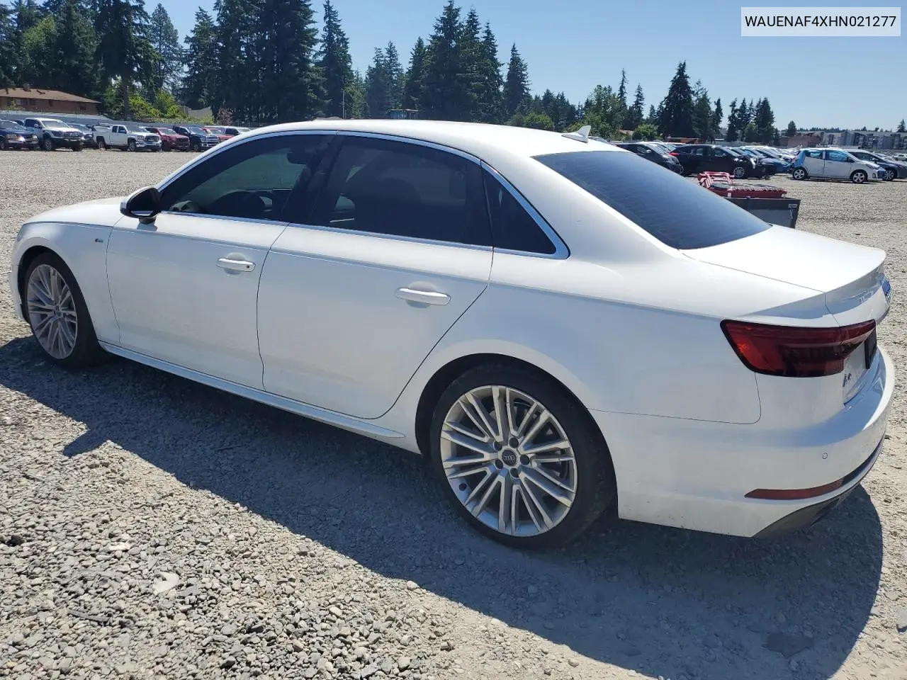 wauenaf4xhn021277 WAUENAF4XHN021277 2017 Audi A4 Premium Plus