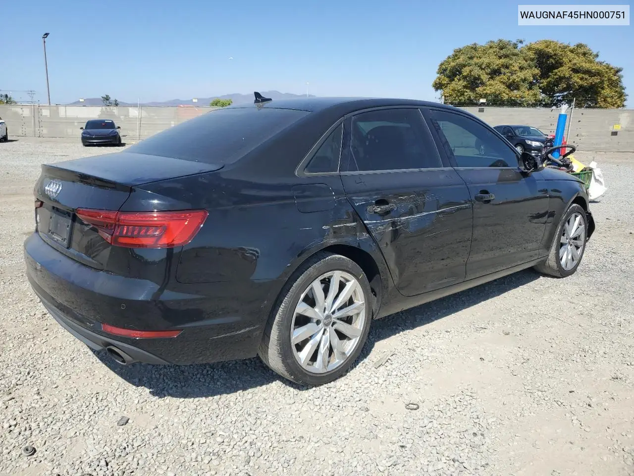 2017 Audi A4 Premium VIN: WAUGNAF45HN000751 Lot: 62934515