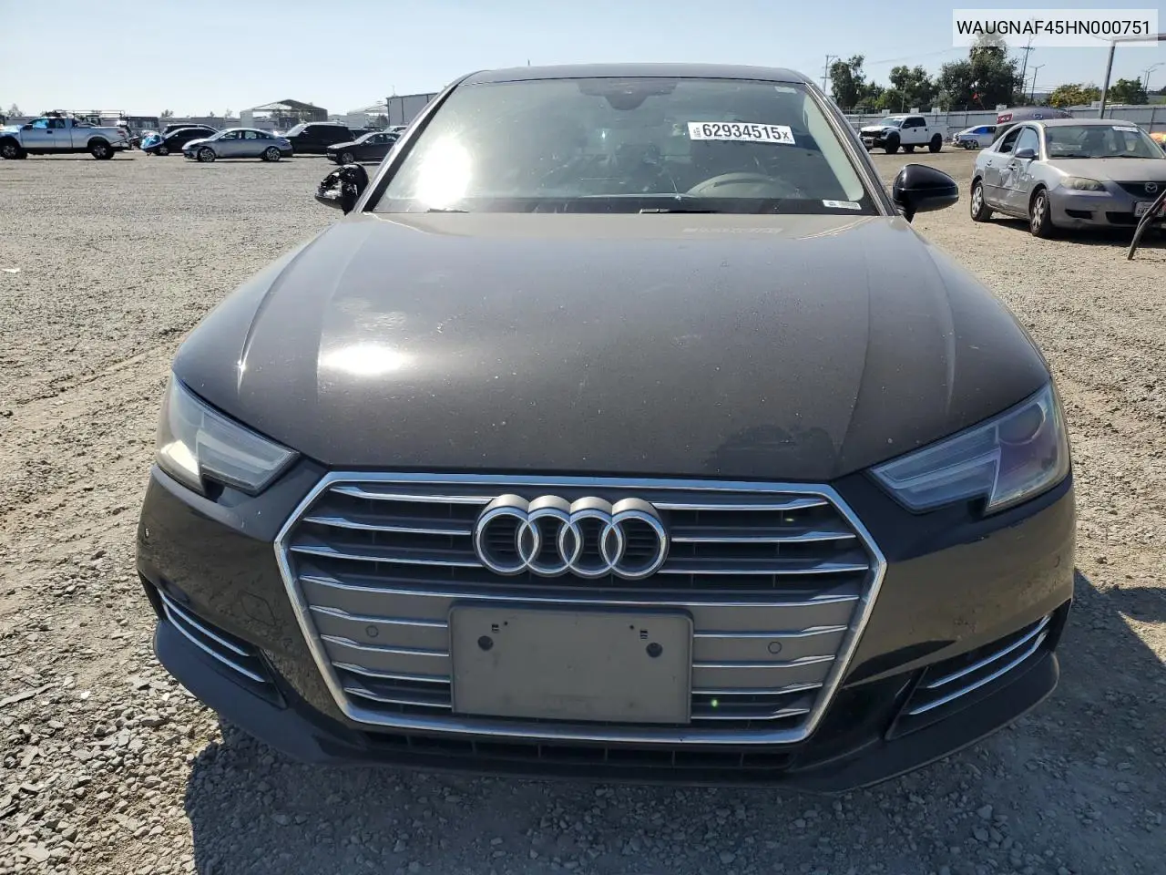 2017 Audi A4 Premium VIN: WAUGNAF45HN000751 Lot: 62934515