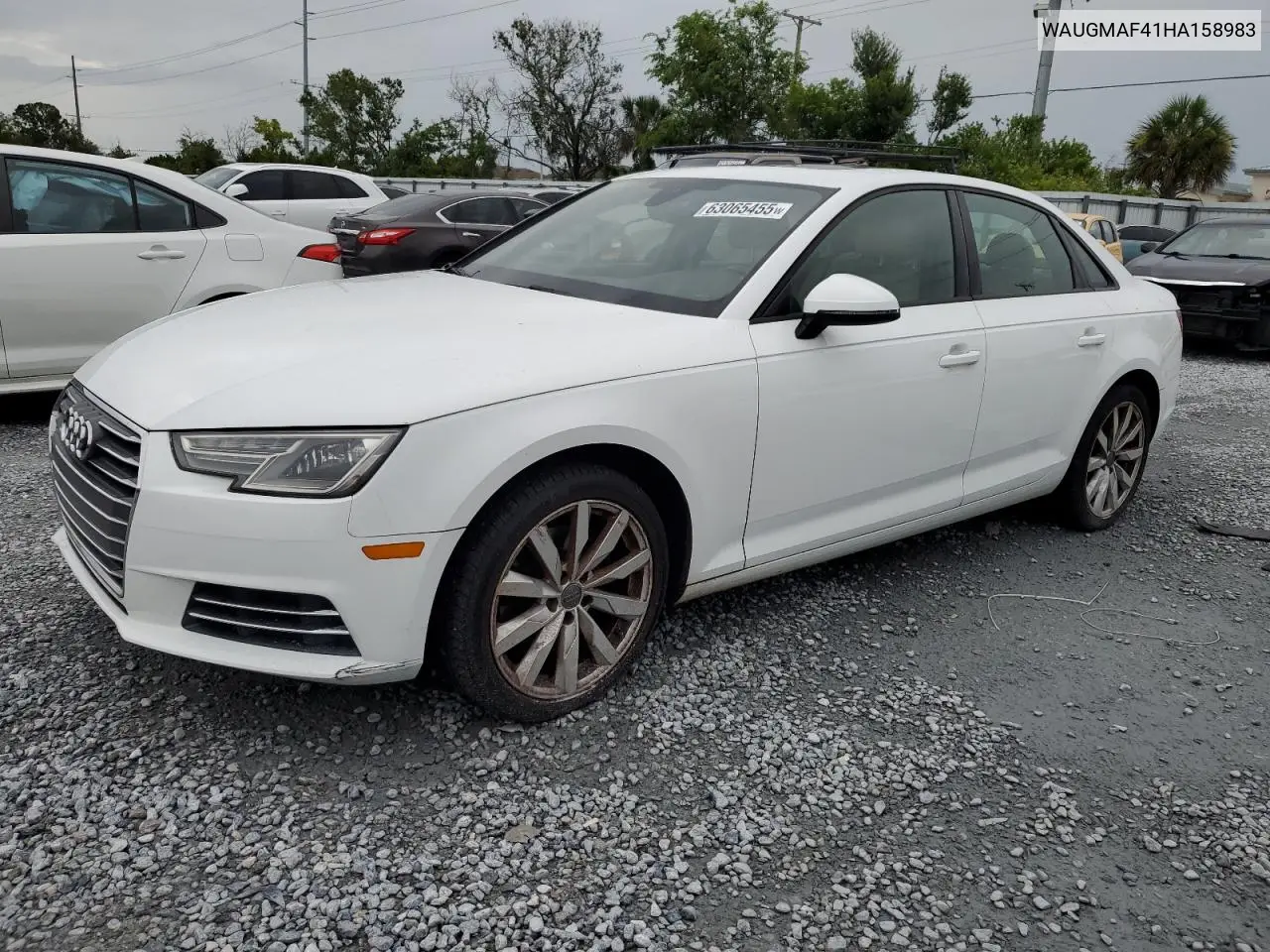 2017 Audi A4 Ultra Premium VIN: WAUGMAF41HA158983 Lot: 63065455