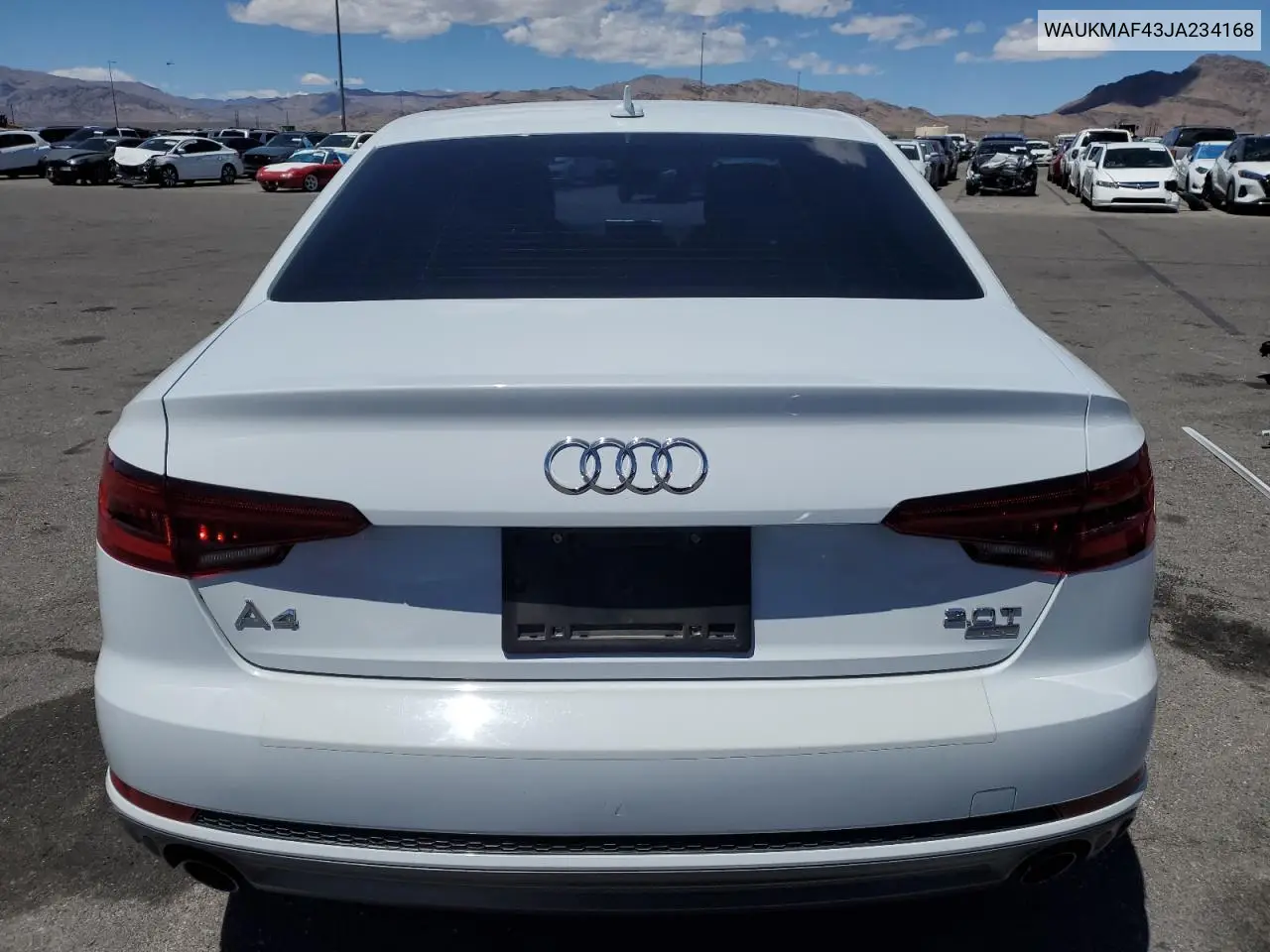 2018 Audi A4 Premium VIN: WAUKMAF43JA234168 Lot: 56505075
