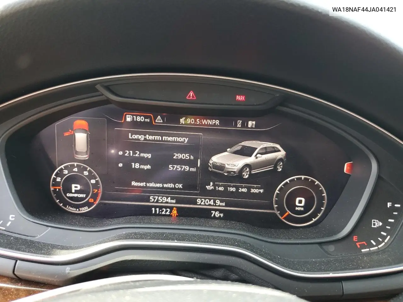 2018 Audi A4 Allroad Premium Plus VIN: WA18NAF44JA041421 Lot: 56576055