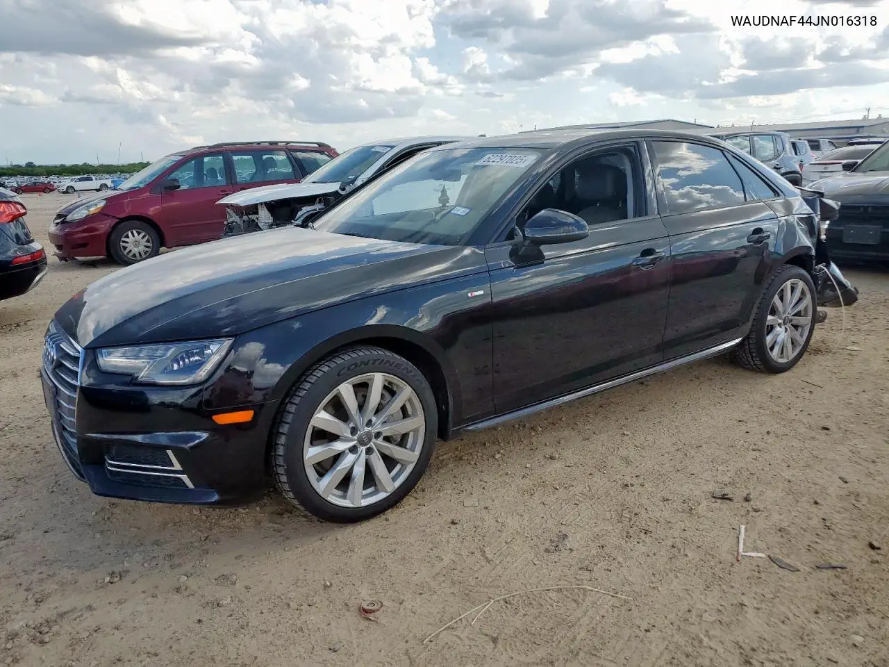 2018 Audi A4 Premium VIN: WAUDNAF44JN016318 Lot: 62297025