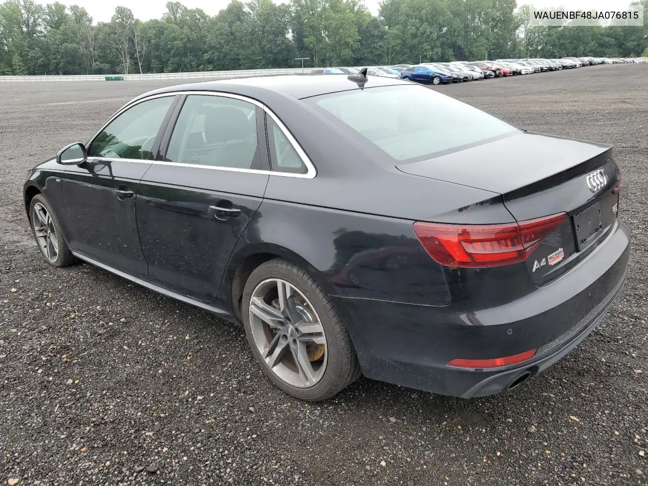 2018 Audi A4 Premium Plus VIN: WAUENBF48JA076815 Lot: 62513455