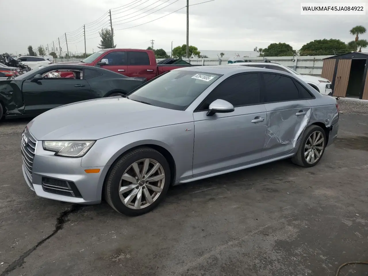 2018 Audi A4 Premium VIN: WAUKMAF45JA084922 Lot: 62641655