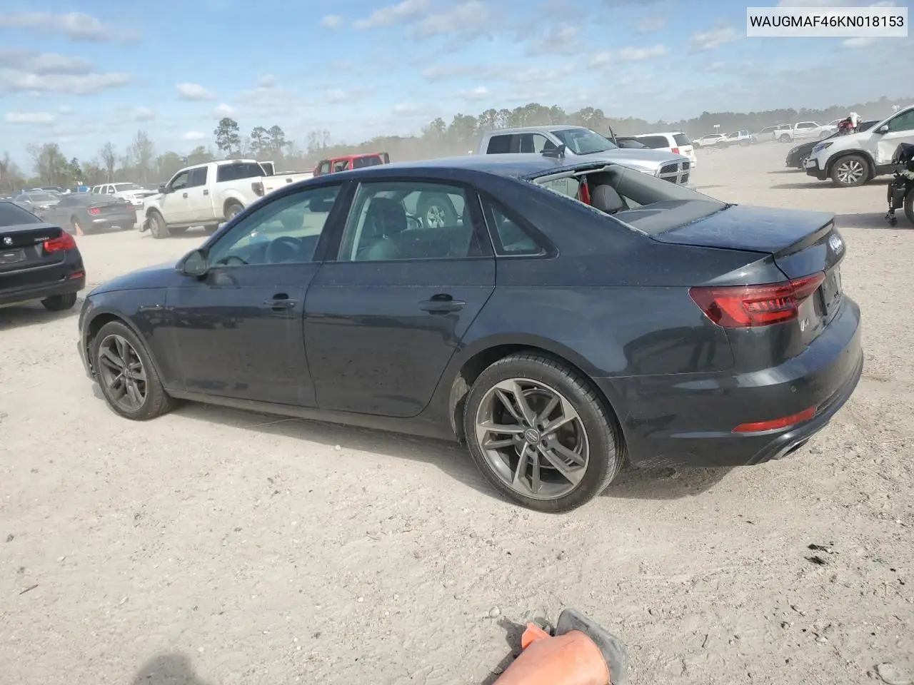 2019 Audi A4 Premium VIN: WAUGMAF46KN018153 Lot: 49652305