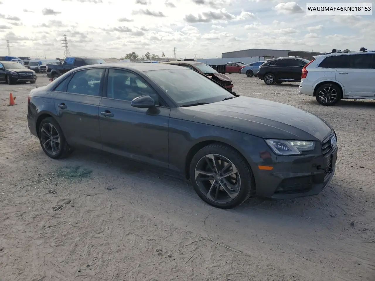 2019 Audi A4 Premium VIN: WAUGMAF46KN018153 Lot: 49652305