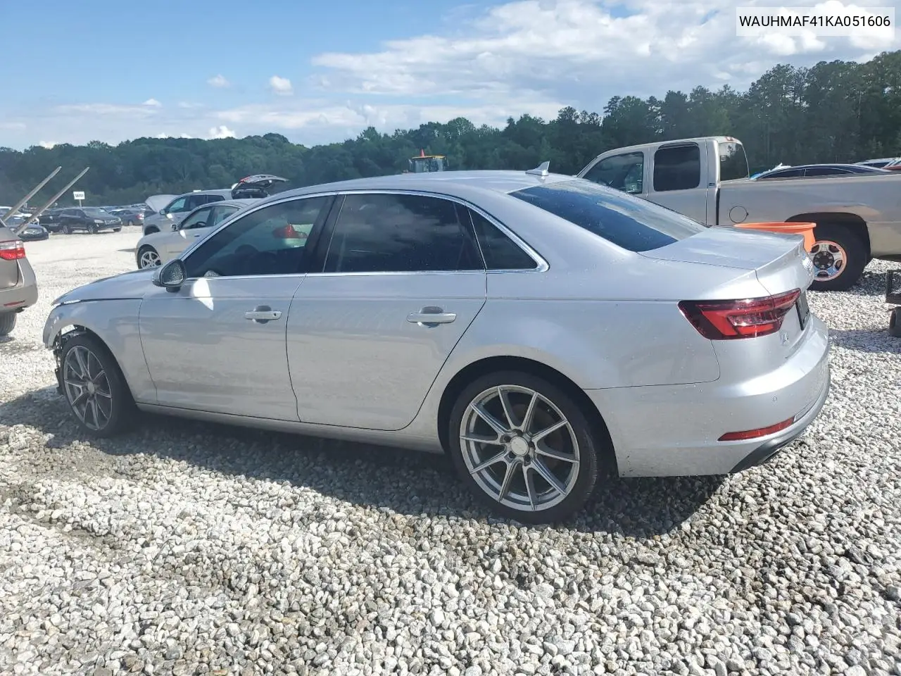 2019 Audi A4 Premium Plus VIN: WAUHMAF41KA051606 Lot: 56736165