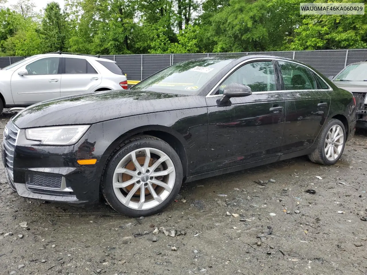 2019 Audi A4 Premium VIN: WAUGMAF46KA060409 Lot: 56839115