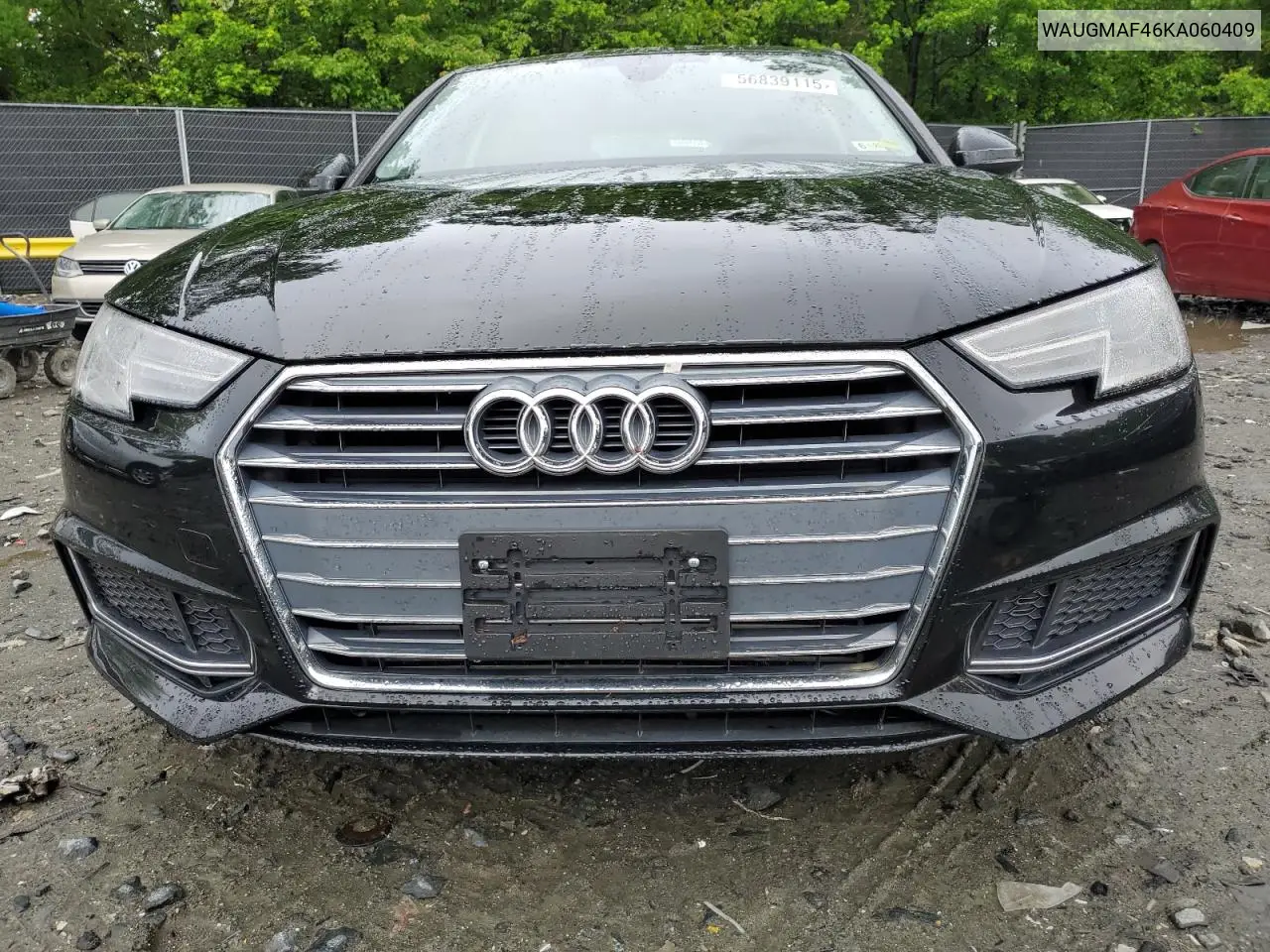 2019 Audi A4 Premium VIN: WAUGMAF46KA060409 Lot: 56839115
