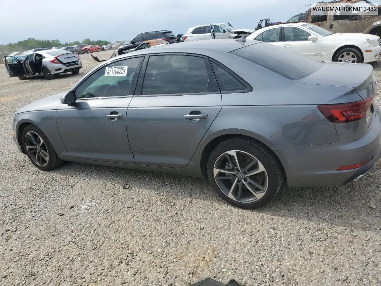 2019 Audi A4 Premium VIN: WAUGMAF40KN013482 Lot: 57170325