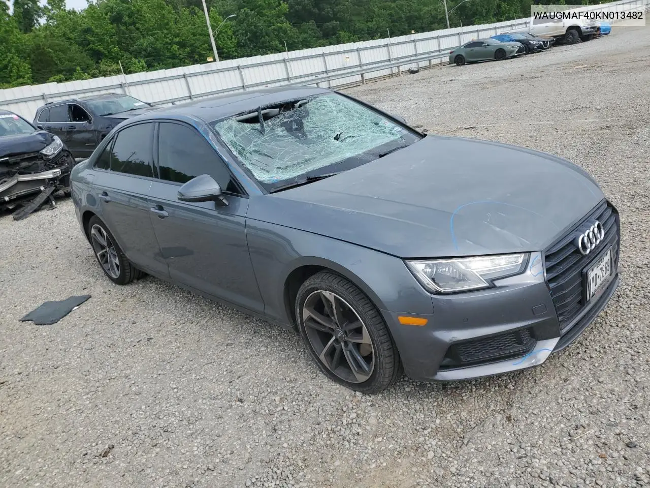2019 Audi A4 Premium VIN: WAUGMAF40KN013482 Lot: 57170325