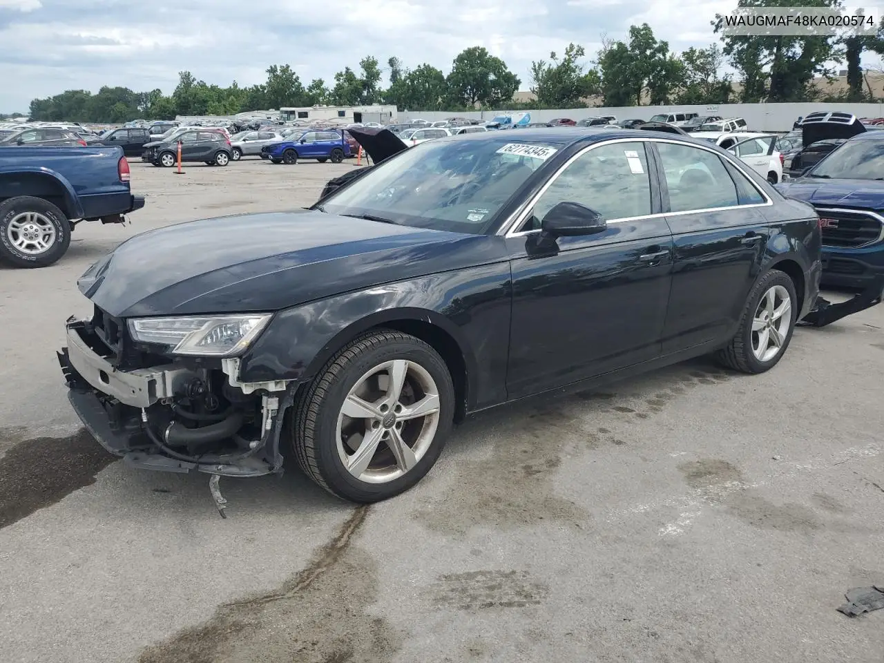 2019 Audi A4 Premium VIN: WAUGMAF48KA020574 Lot: 62774345