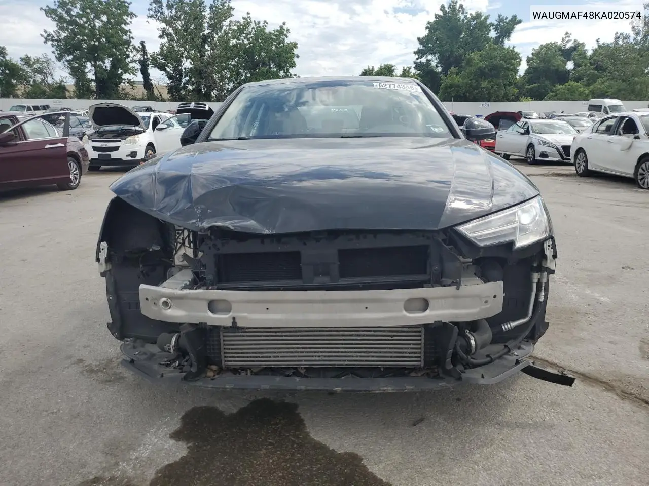 2019 Audi A4 Premium VIN: WAUGMAF48KA020574 Lot: 62774345
