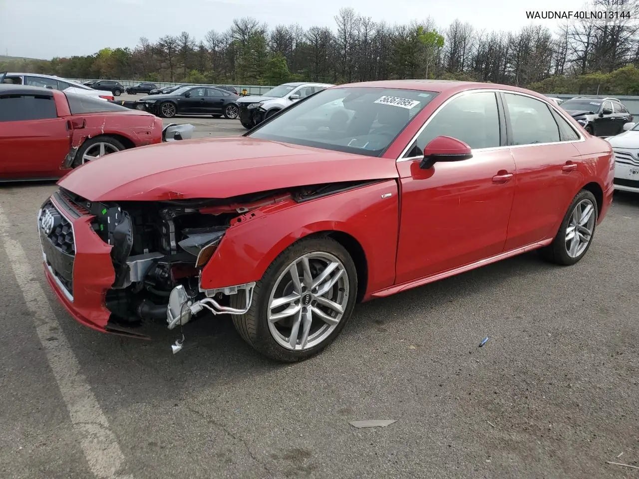 2020 Audi A4 Premium VIN: WAUDNAF40LN013144 Lot: 56367095