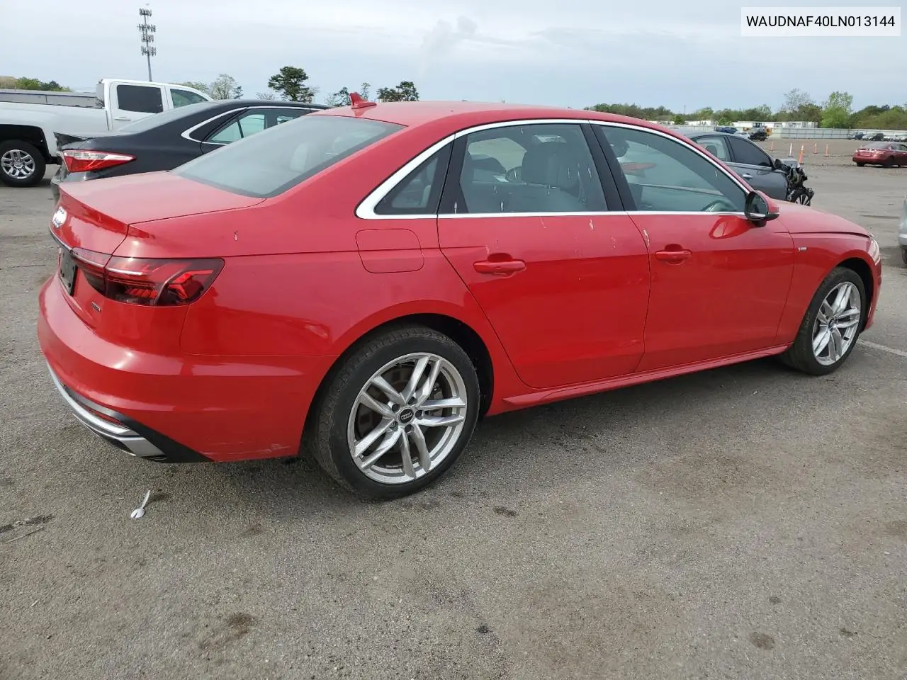 2020 Audi A4 Premium VIN: WAUDNAF40LN013144 Lot: 56367095