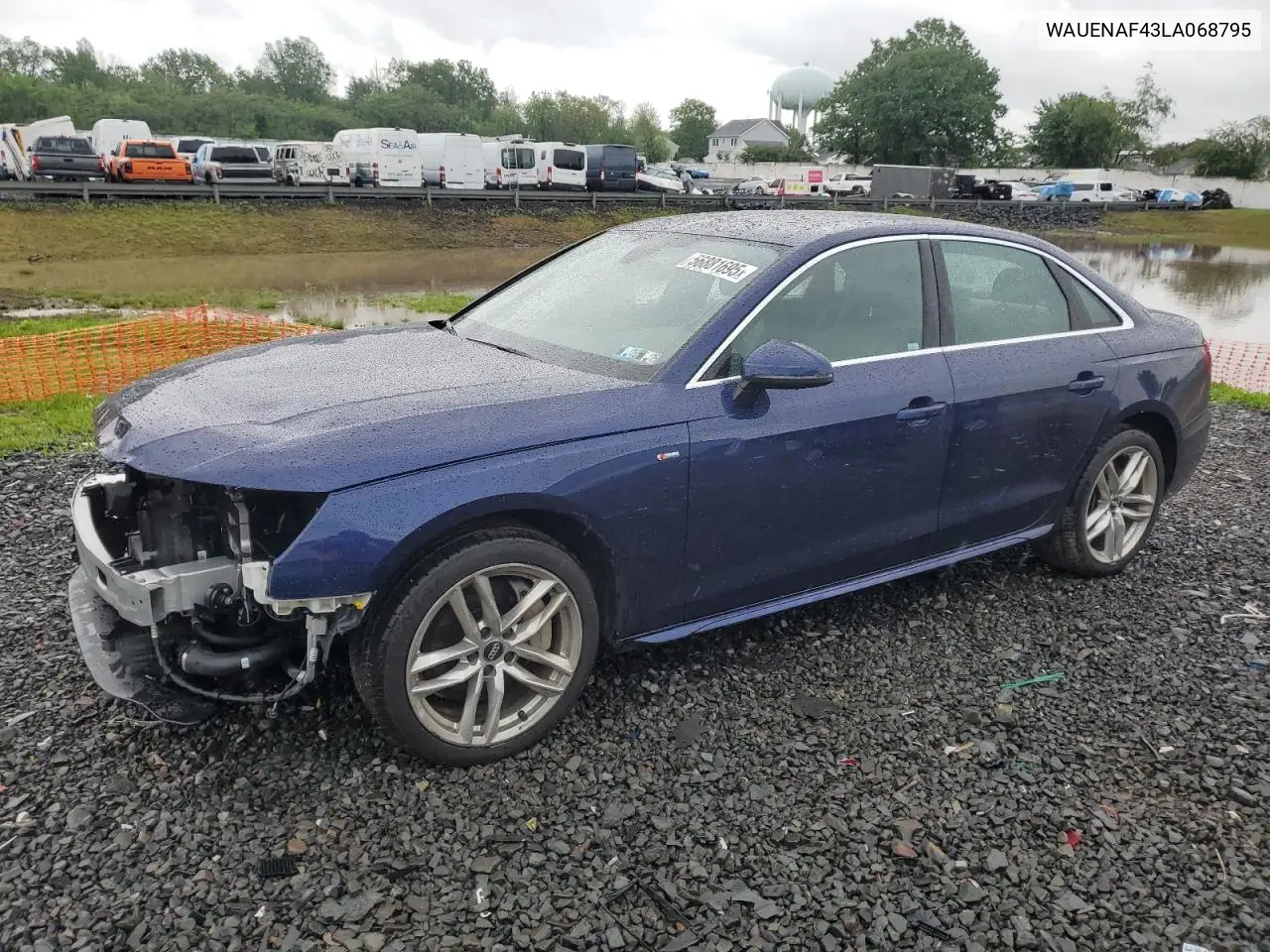 2020 Audi A4 Premium Plus VIN: WAUENAF43LA068795 Lot: 56881695