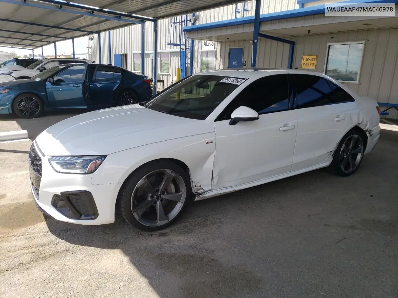 2021 Audi A4 Premium Plus 45 VIN: WAUEAAF47MA040978 Lot: 56773385