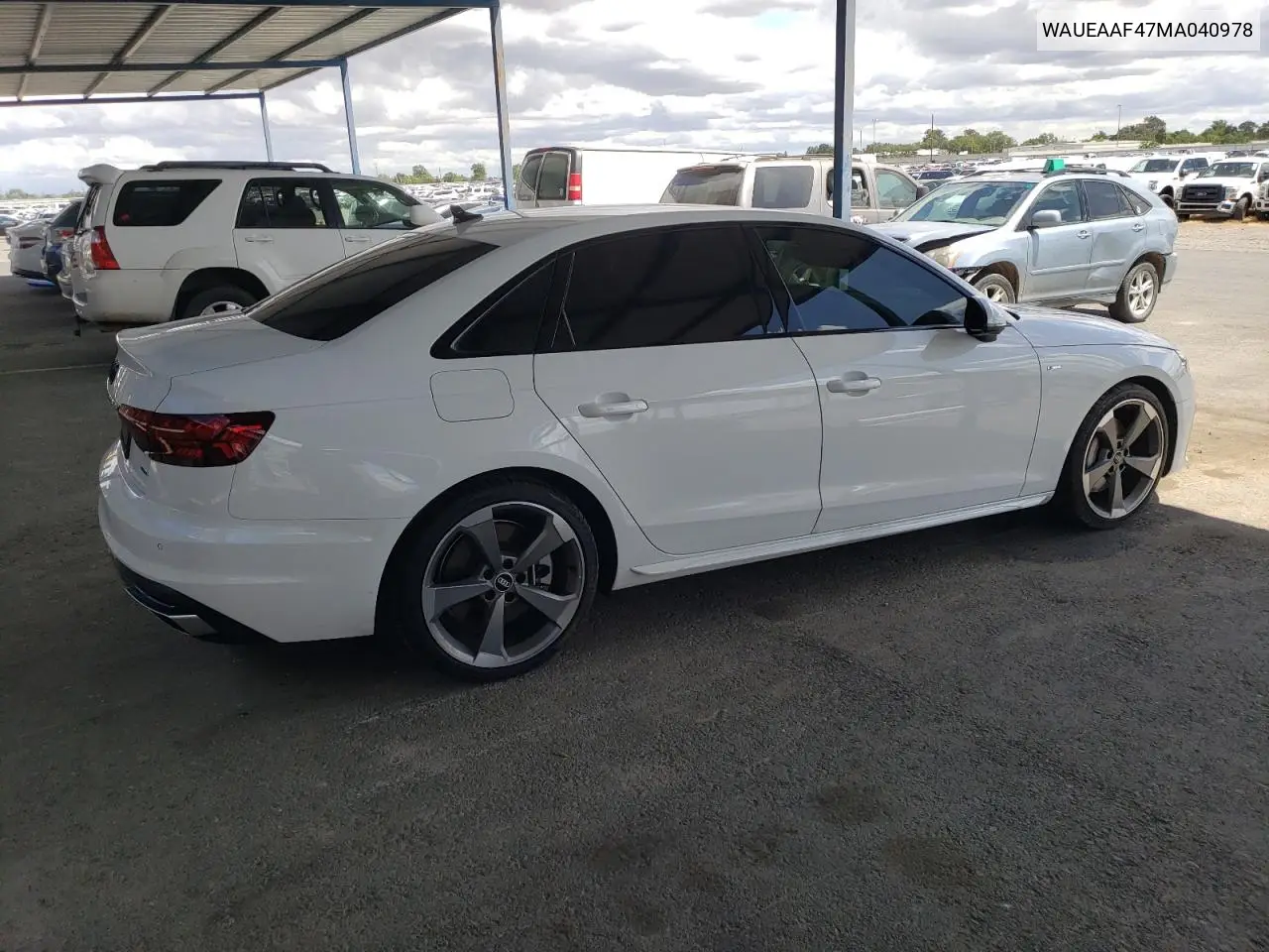 2021 Audi A4 Premium Plus 45 VIN: WAUEAAF47MA040978 Lot: 56773385