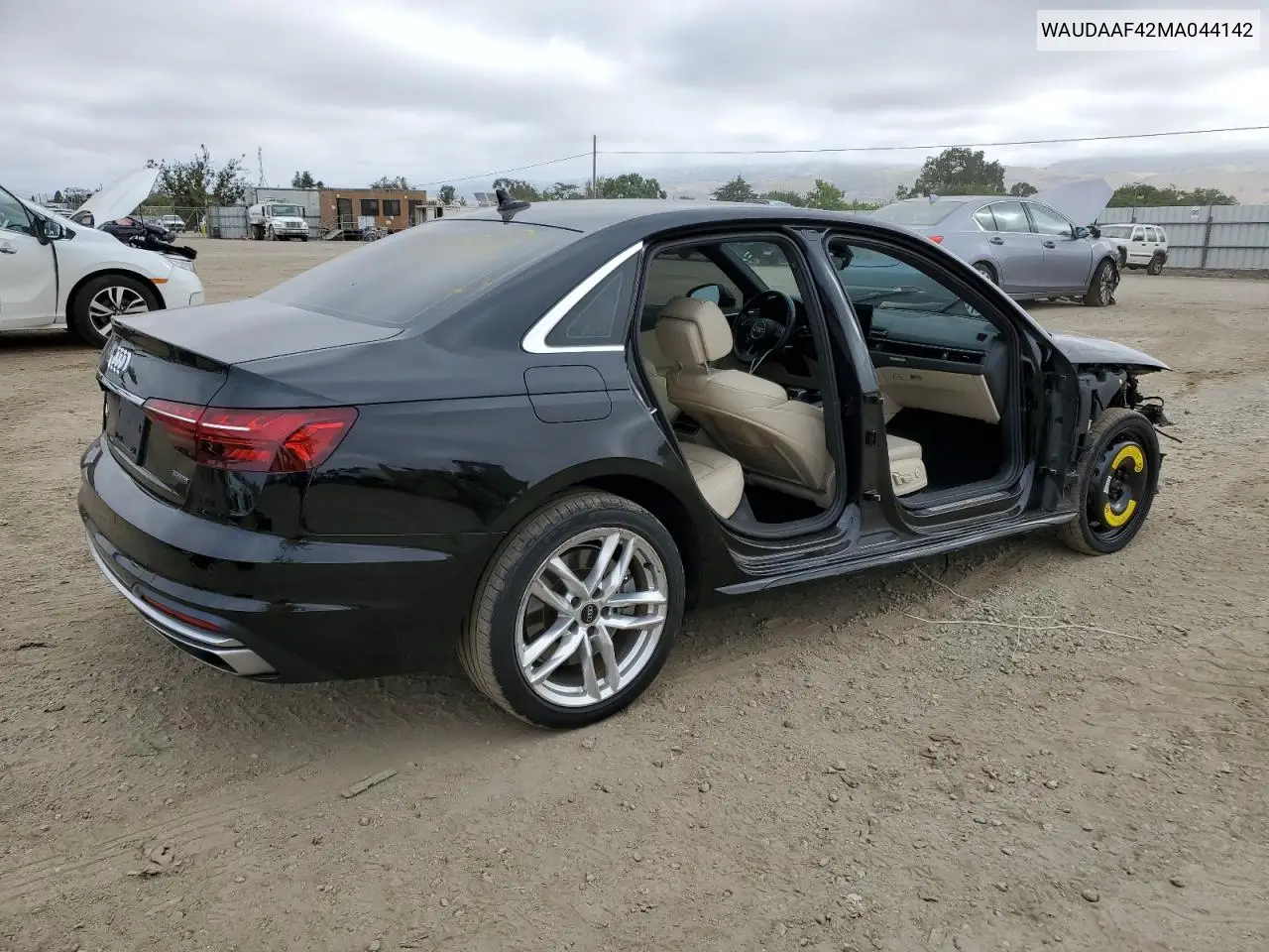 2021 Audi A4 Premium 45 VIN: WAUDAAF42MA044142 Lot: 57065215
