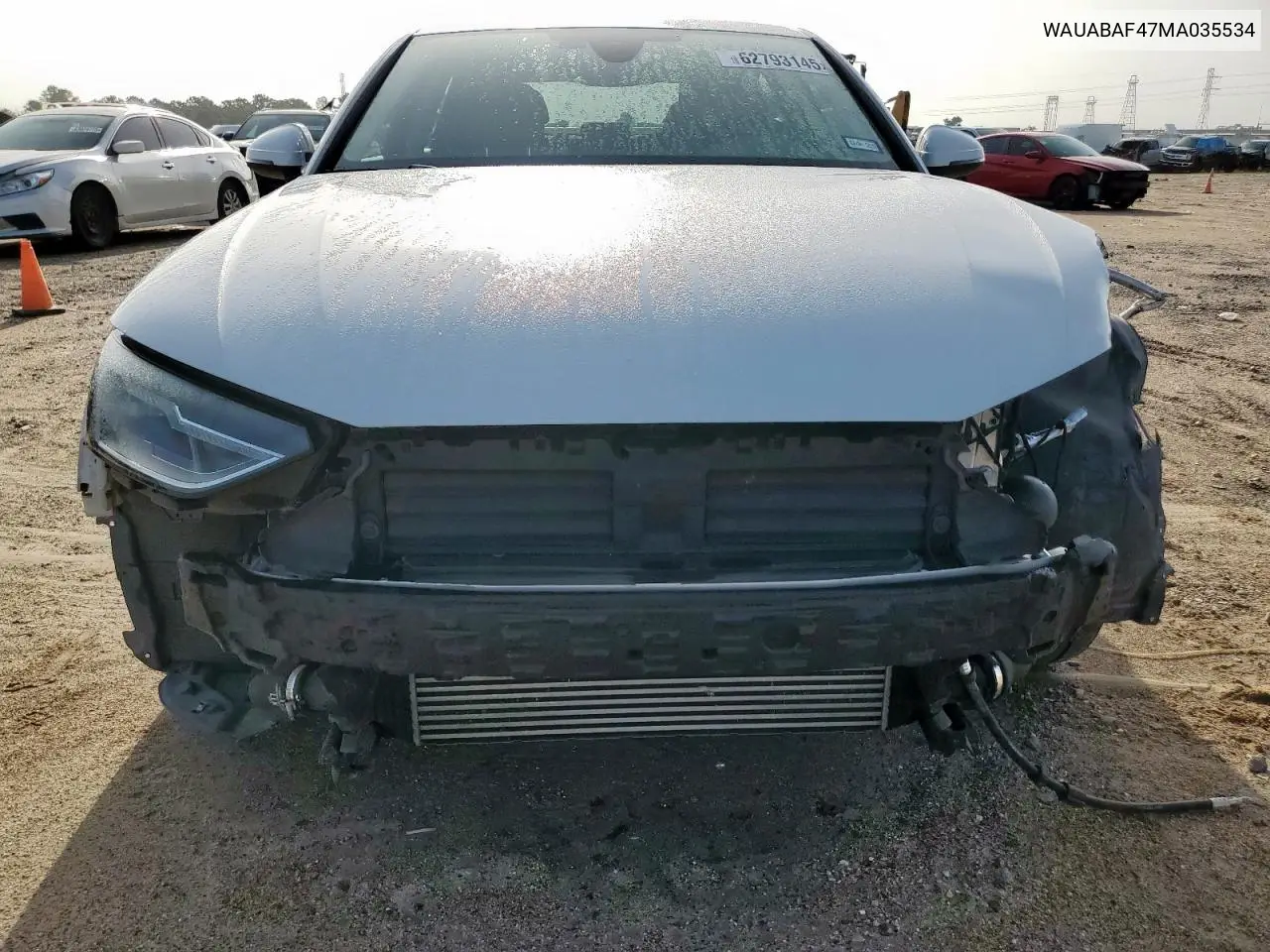 2021 Audi A4 Premium 40 VIN: WAUABAF47MA035534 Lot: 62793145