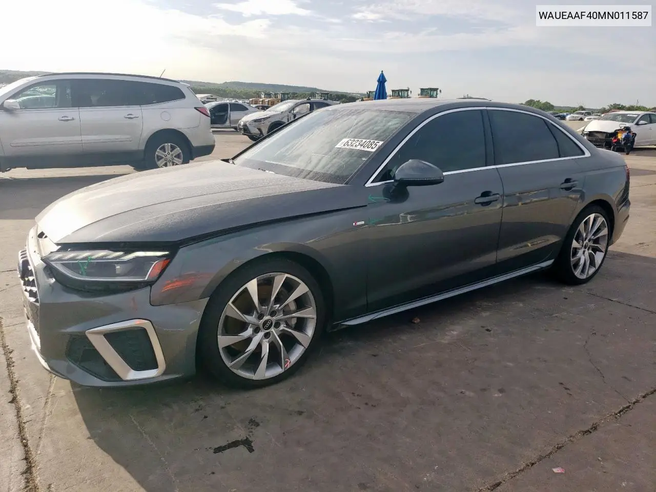 2021 Audi A4 Premium Plus 45 VIN: WAUEAAF40MN011587 Lot: 63234085