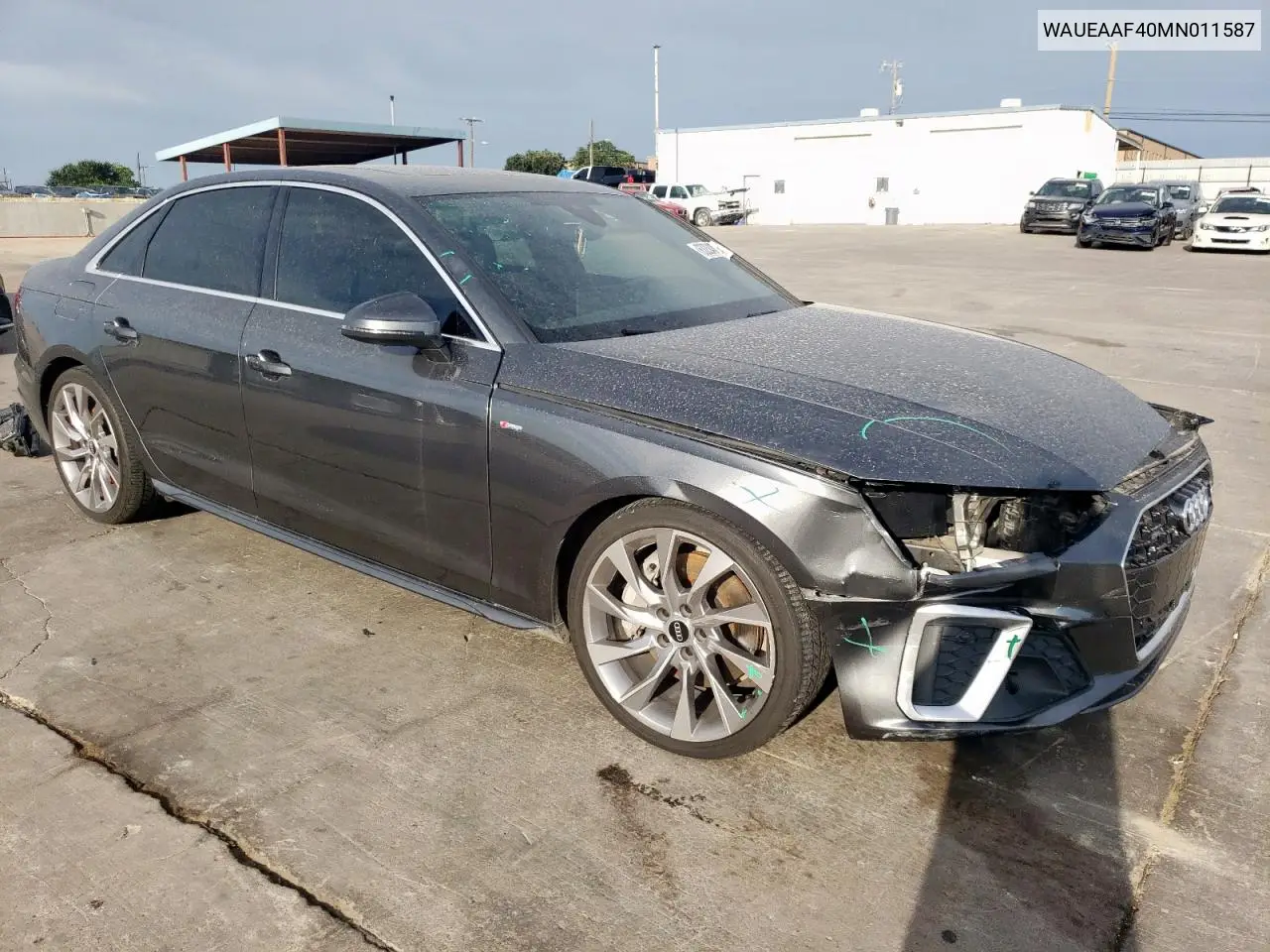 2021 Audi A4 Premium Plus 45 VIN: WAUEAAF40MN011587 Lot: 63234085