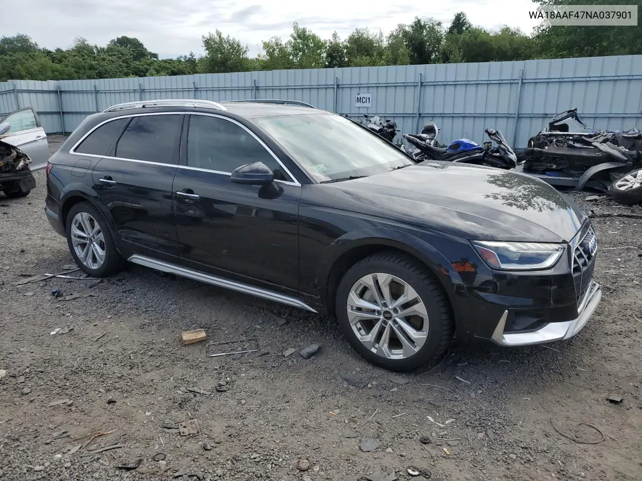 2022 Audi A4 Allroad Premium Plus VIN: WA18AAF47NA037901 Lot: 61925145
