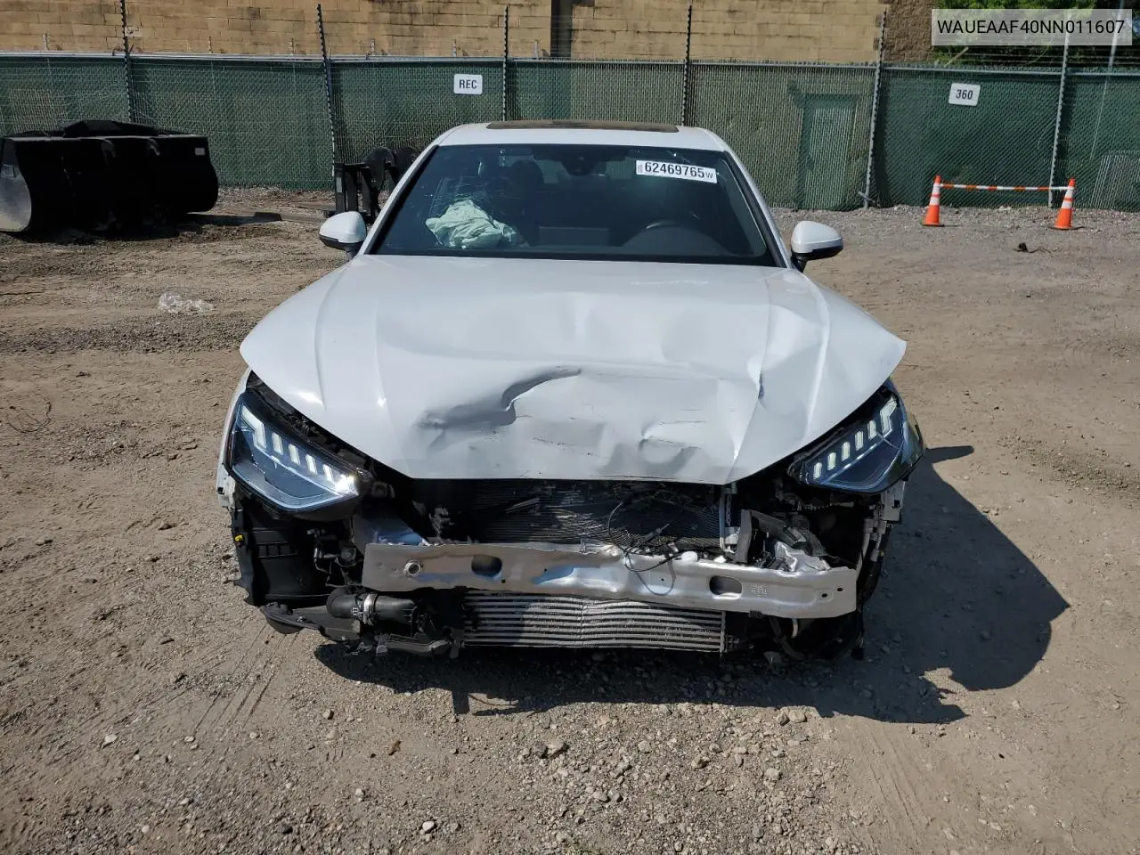 2022 Audi A4 Premium Plus 45 VIN: WAUEAAF40NN011607 Lot: 62469765