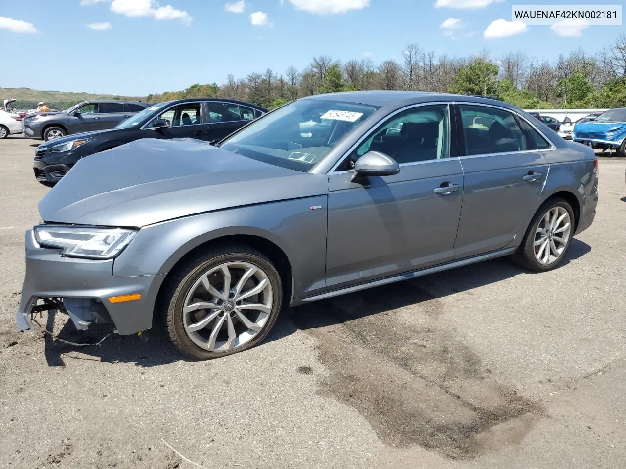 2022 Audi A4 Premium Plus VIN: WAUENAF42KN002181 Lot: 62543745