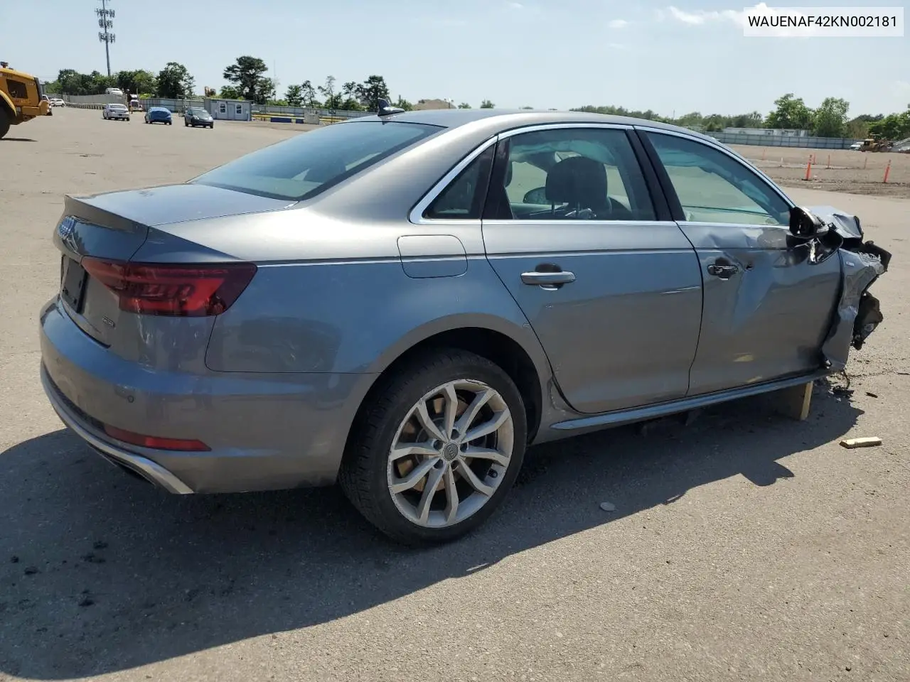 2022 Audi A4 Premium Plus VIN: WAUENAF42KN002181 Lot: 62543745
