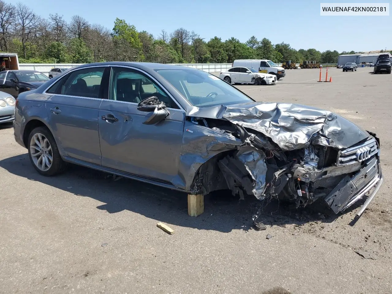 2022 Audi A4 Premium Plus VIN: WAUENAF42KN002181 Lot: 62543745
