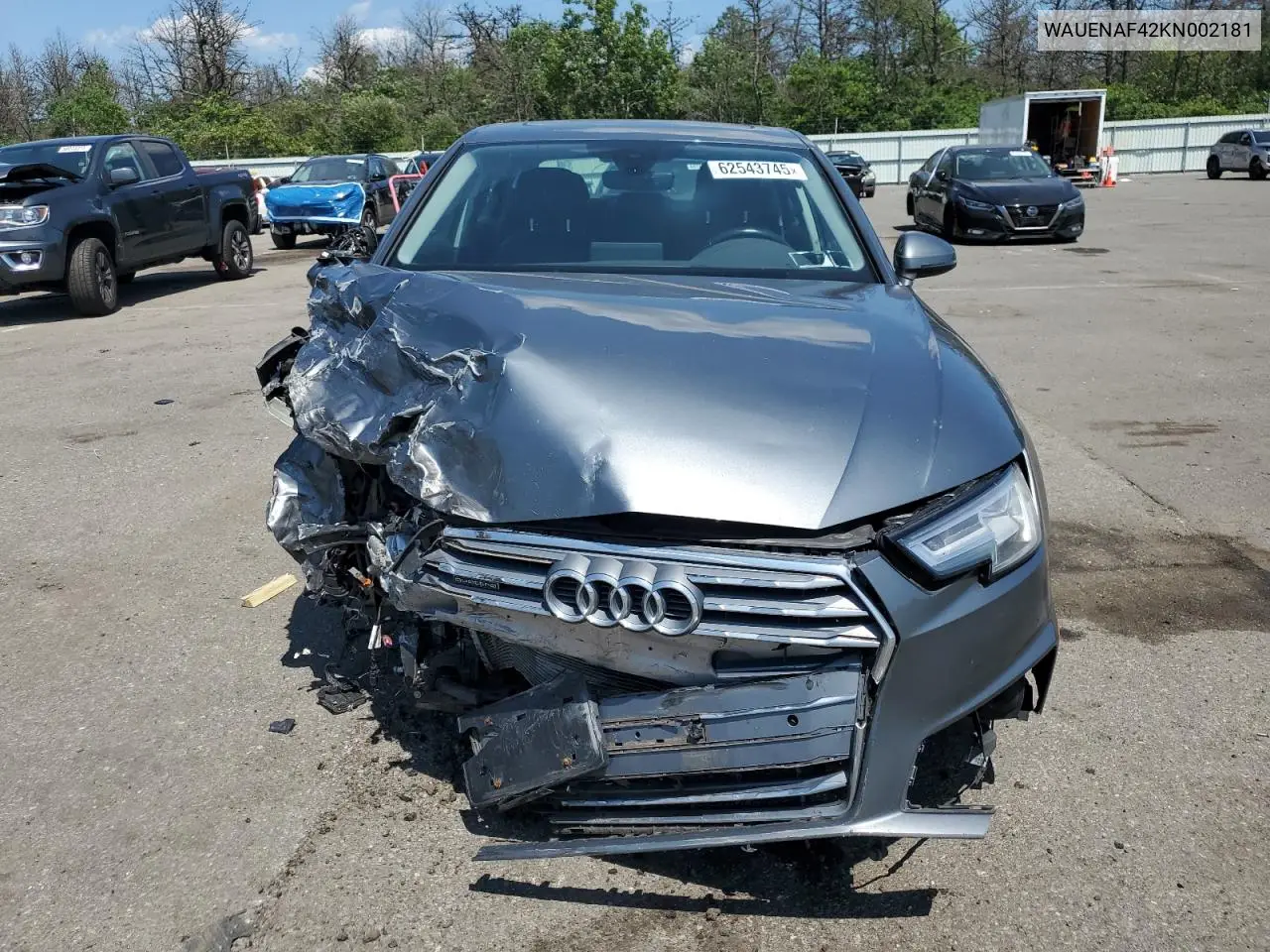 2022 Audi A4 Premium Plus VIN: WAUENAF42KN002181 Lot: 62543745