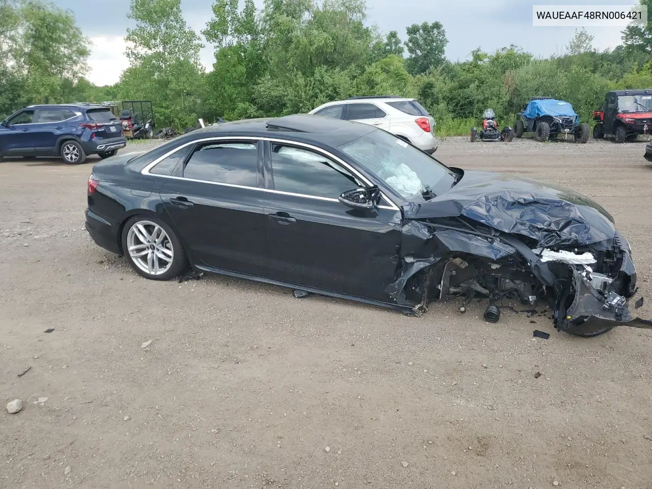 2022 Audi A4 Premium Plus 45 VIN: WAUEAAF48RN006421 Lot: 62747505