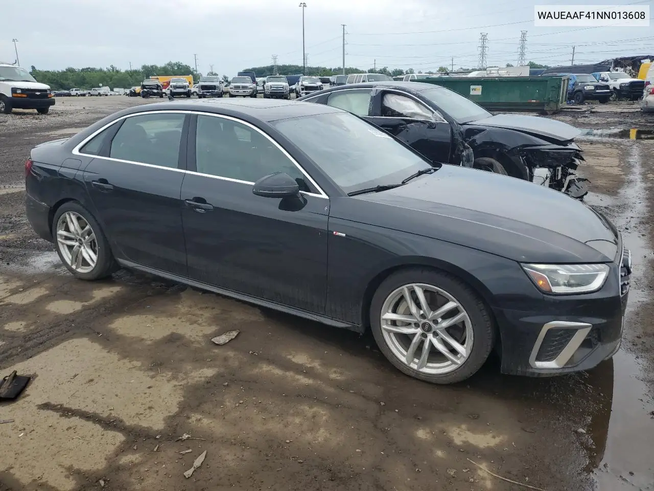 2022 Audi A4 Premium Plus 45 VIN: WAUEAAF41NN013608 Lot: 63628615